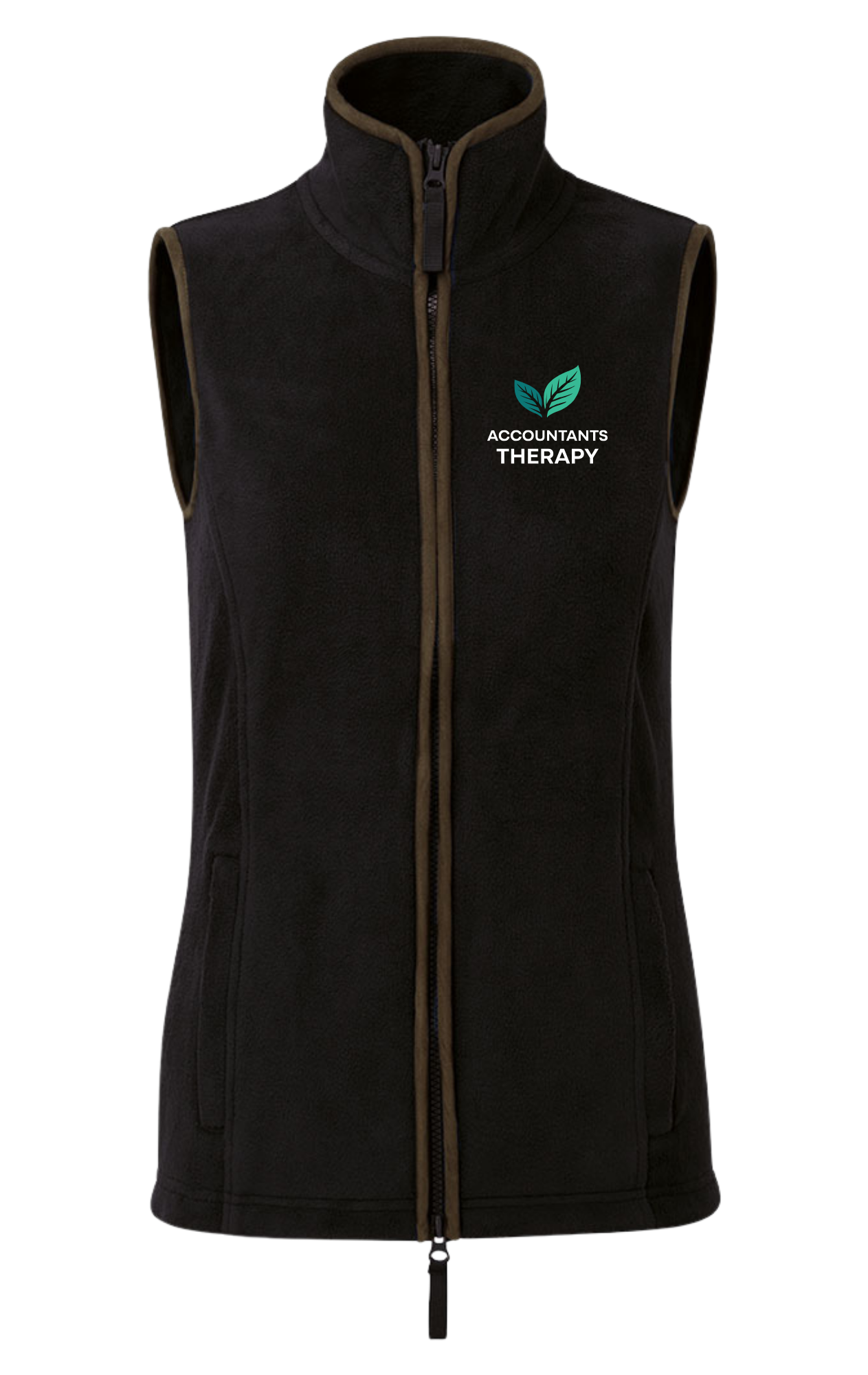 Ladies fleece gilet with Accountants Therapy logo embroidery PR804