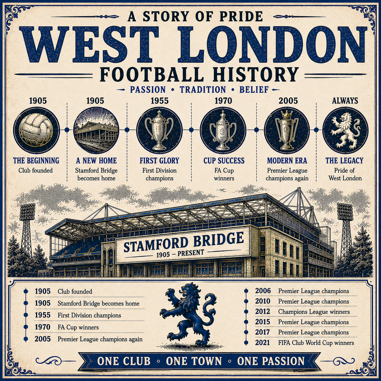 Chelsea A Brief History Tea Towel
