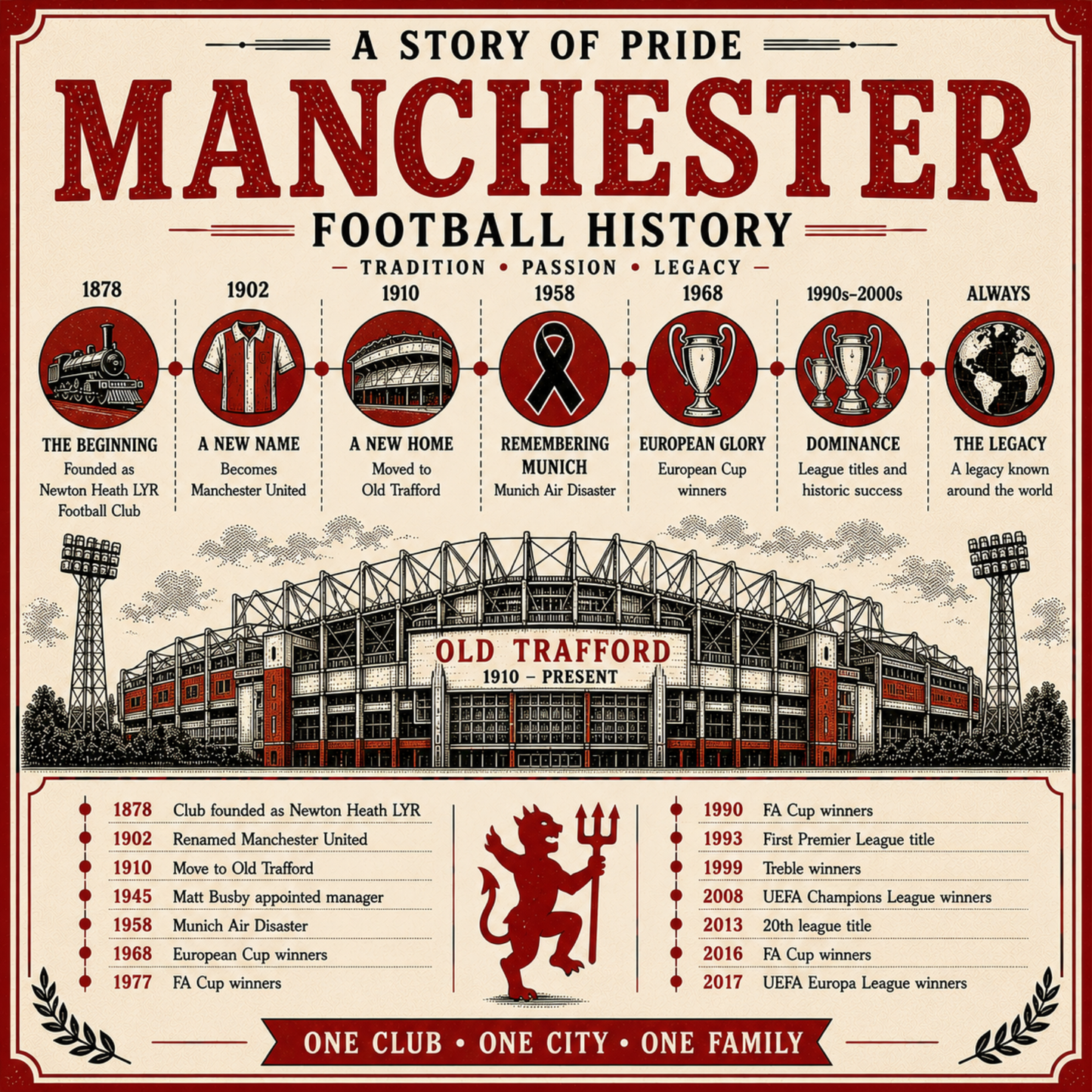 Manchester Brief History Tea Towel
