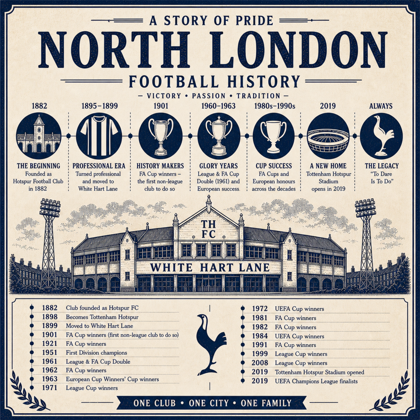 Spurs Brief History Tea Towel