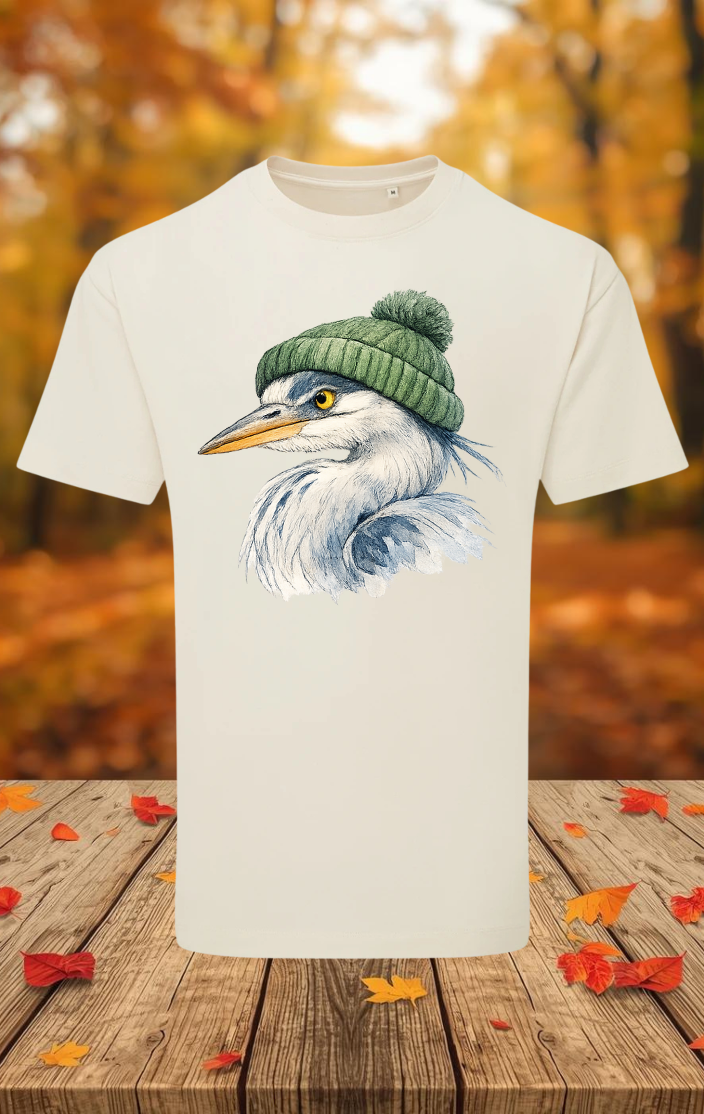 Crane in a beanie Tee