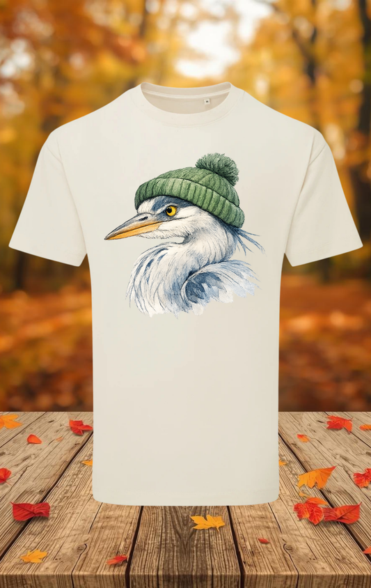 Crane in a beanie Tee