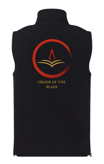 Men's Soft shell ORDER OF THE BLADE Gilet in black RS232M