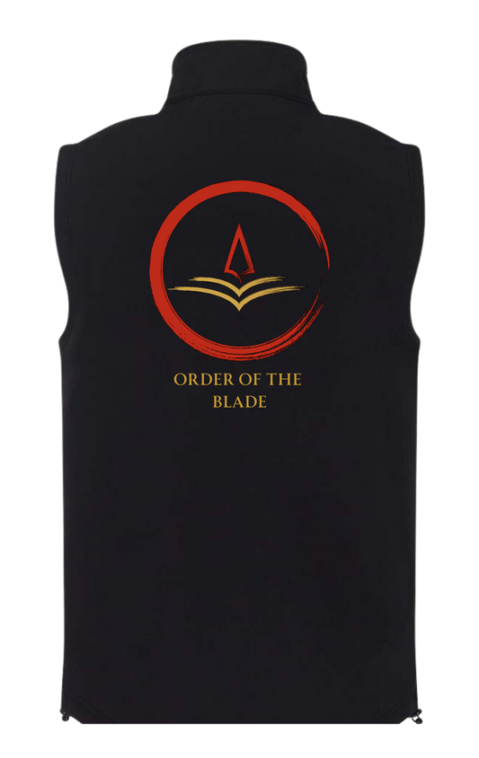 Men's Soft shell ORDER OF THE BLADE Gilet in black RS232M