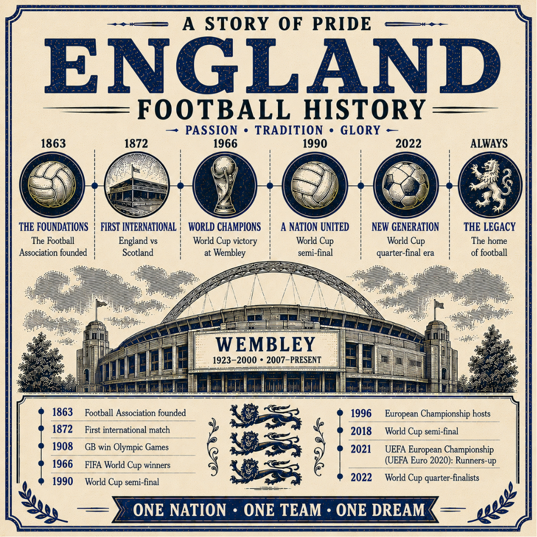 England Brief History Tea Towel
