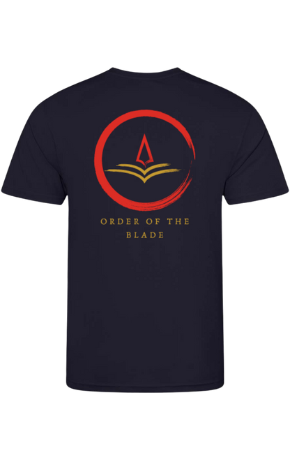 Order of the Blade Short Sleeve T shirt big back print and small front print
