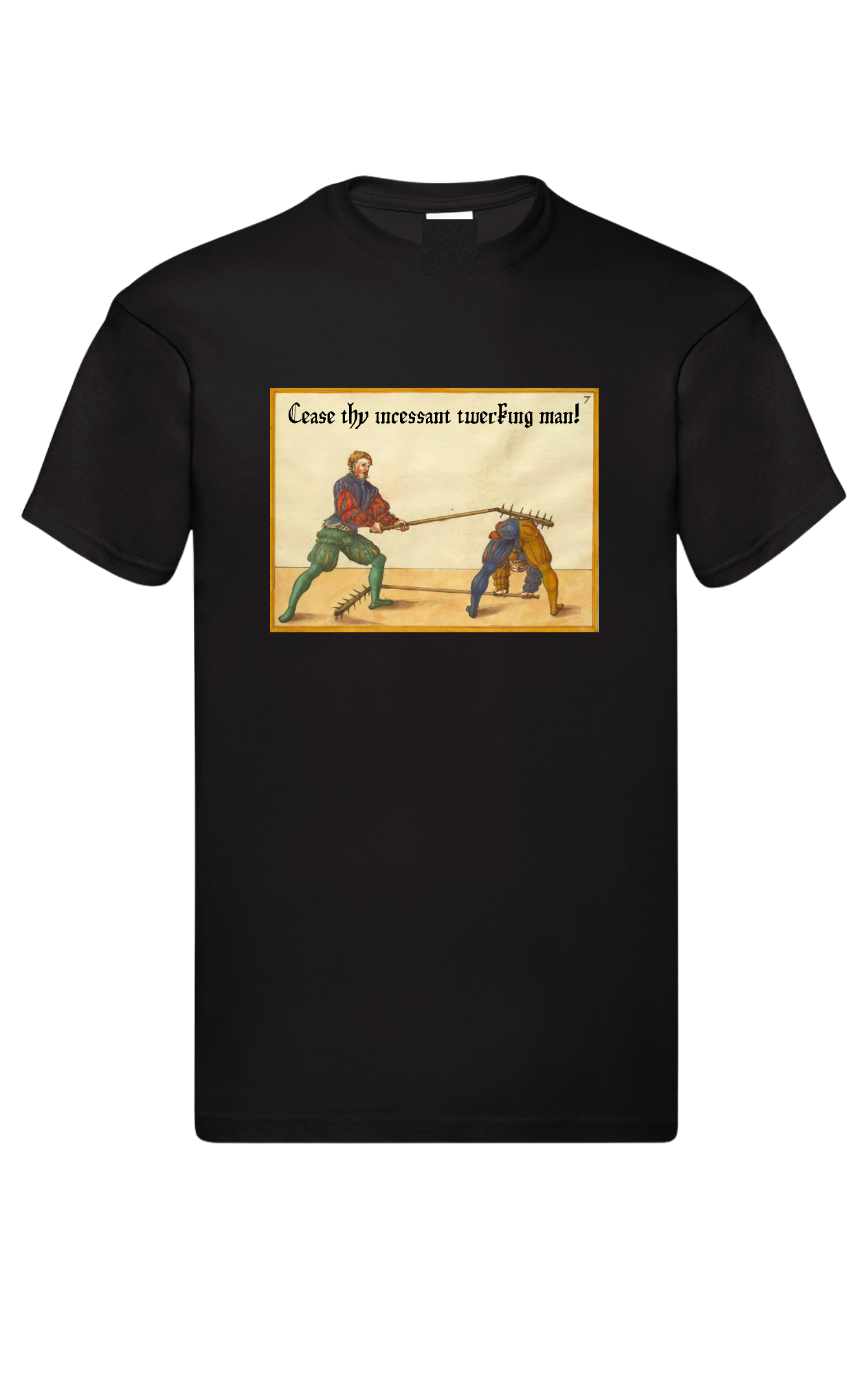 Twerking Man Short Sleeve T shirt with big front print