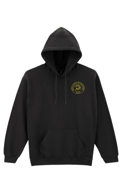 West Coast & Watchet Hoodie Front, back and sleeve