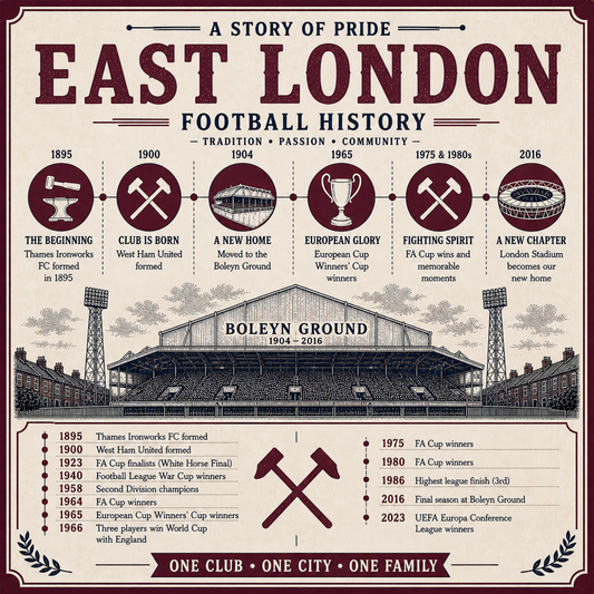 West Ham Brief History Tea Towel
